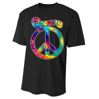 Groovy Peace Sign Performance Sprint T-Shirt