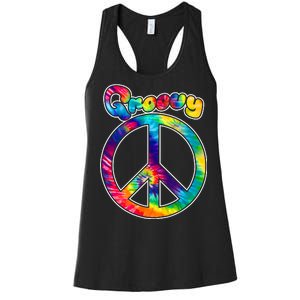 Groovy Peace Sign Women's Racerback Tank