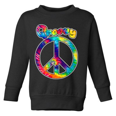 Groovy Peace Sign Toddler Sweatshirt