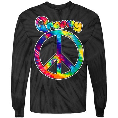 Groovy Peace Sign Tie-Dye Long Sleeve Shirt