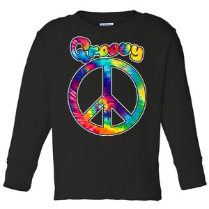 Groovy Peace Sign Toddler Long Sleeve Shirt