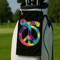 Groovy Peace Sign Golf Towel