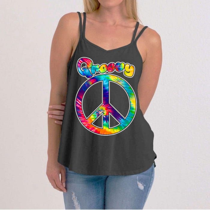 Groovy Peace Sign Women's Strappy Tank