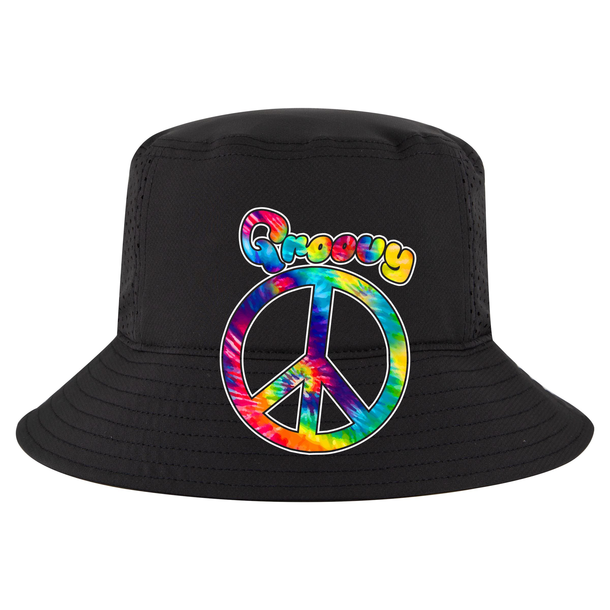 Groovy Peace Sign Cropped Pullover Crew