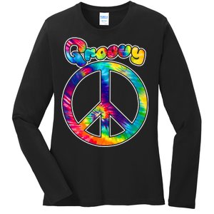 Groovy Peace Sign Ladies Long Sleeve Shirt