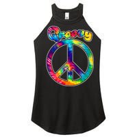 Groovy Peace Sign Women's Perfect Tri Rocker Tank