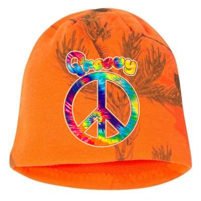 Groovy Peace Sign Kati - Camo Knit Beanie