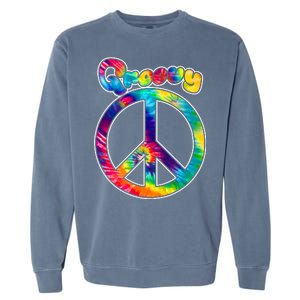 Groovy Peace Sign Garment-Dyed Sweatshirt