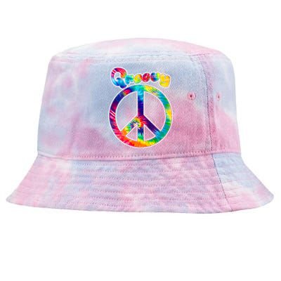 Groovy Peace Sign Tie-Dyed Bucket Hat