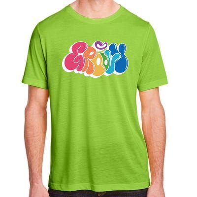 Groovy Retro Colorful Adult ChromaSoft Performance T-Shirt