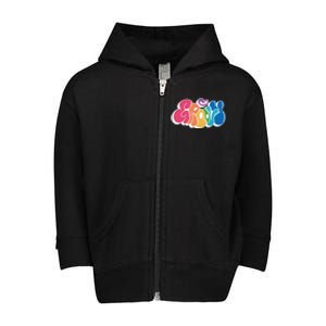 Groovy Retro Colorful Toddler Zip Fleece Hoodie