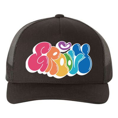 Groovy Retro Colorful Yupoong Adult 5-Panel Trucker Hat
