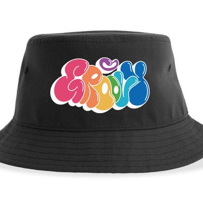 Groovy Retro Colorful Sustainable Bucket Hat