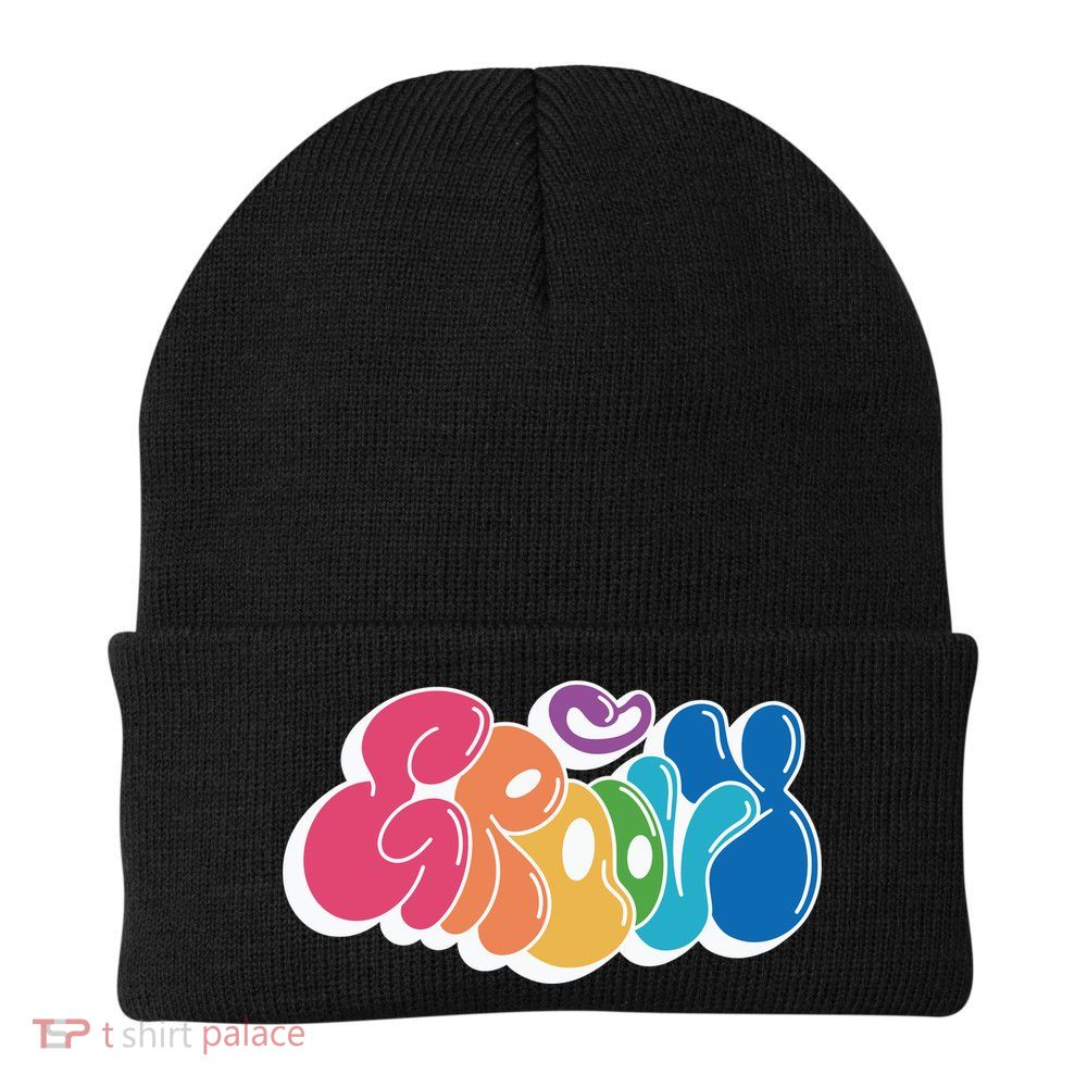 Groovy Retro Colorful Beanie