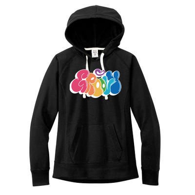 Groovy Retro Colorful Women's Fleece Hoodie