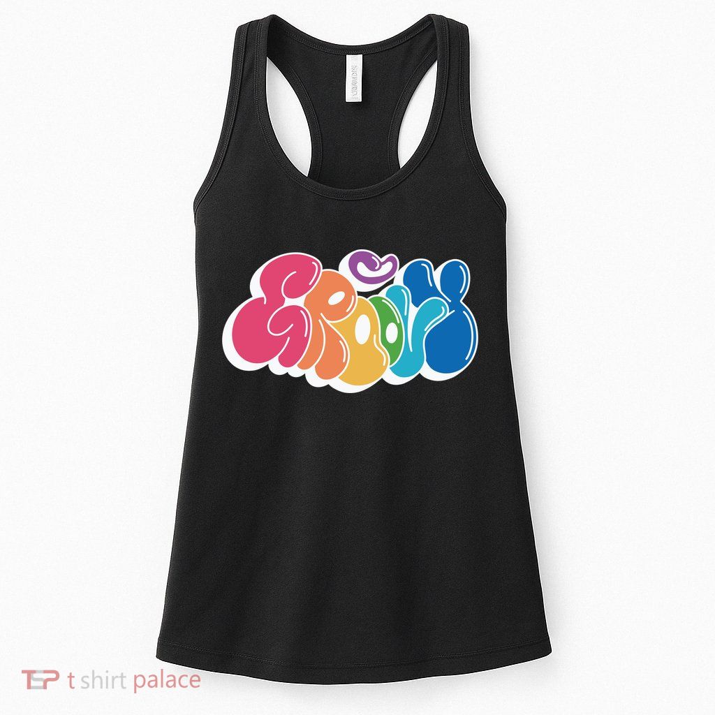 Groovy Retro Colorful Womens Tank Top