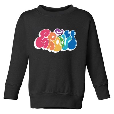 Groovy Retro Colorful Toddler Sweatshirt
