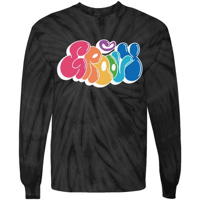 Groovy Retro Colorful Tie-Dye Long Sleeve Shirt