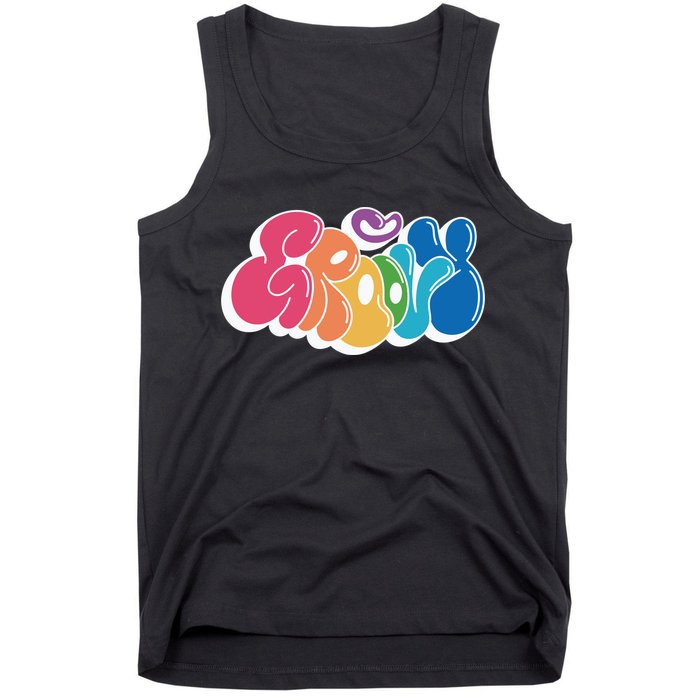 Groovy Retro Colorful Tank Top