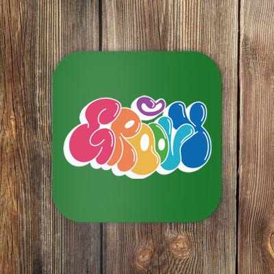 Groovy Retro Colorful Coaster