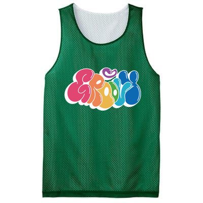 Groovy Retro Colorful Mesh Reversible Basketball Jersey Tank