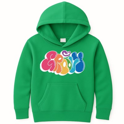 Groovy Retro Colorful Kids Hoodie