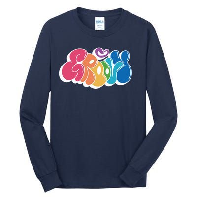 Groovy Retro Colorful Tall Long Sleeve T-Shirt