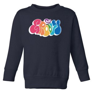 Groovy Retro Colorful Toddler Sweatshirt