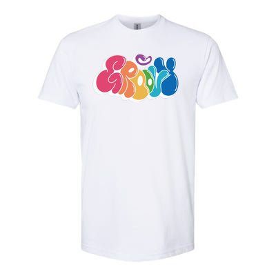 Groovy Retro Colorful Softstyle® CVC T-Shirt