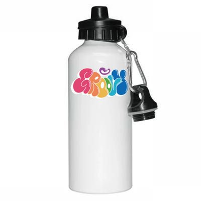 Groovy Retro Colorful Aluminum Water Bottle