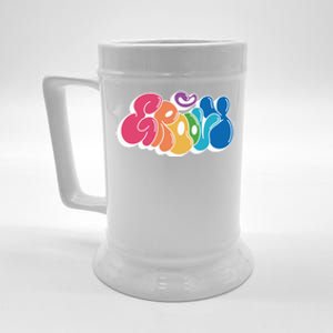 Groovy Retro Colorful Beer Stein