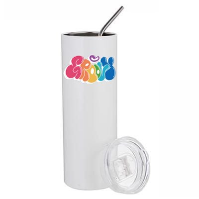 Groovy Retro Colorful Stainless Steel Tumbler