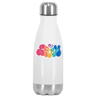 Groovy Retro Colorful Stainless Steel Insulated Water Bottle