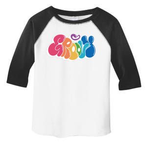 Groovy Retro Colorful Toddler Fine Jersey T-Shirt