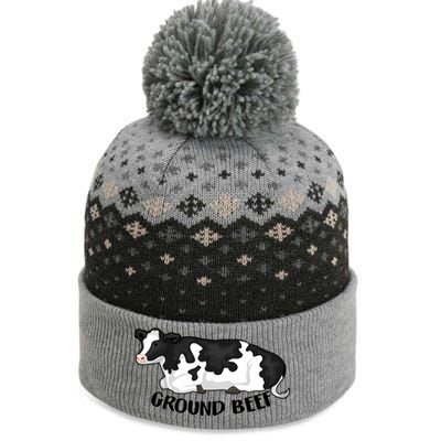 Ground Beef Funny Cow The Baniff Cuffed Pom Beanie