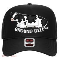 Ground Beef Funny Cow High Crown Mesh Back Trucker Hat