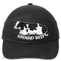 Ground Beef Funny Cow 7-Panel Snapback Hat