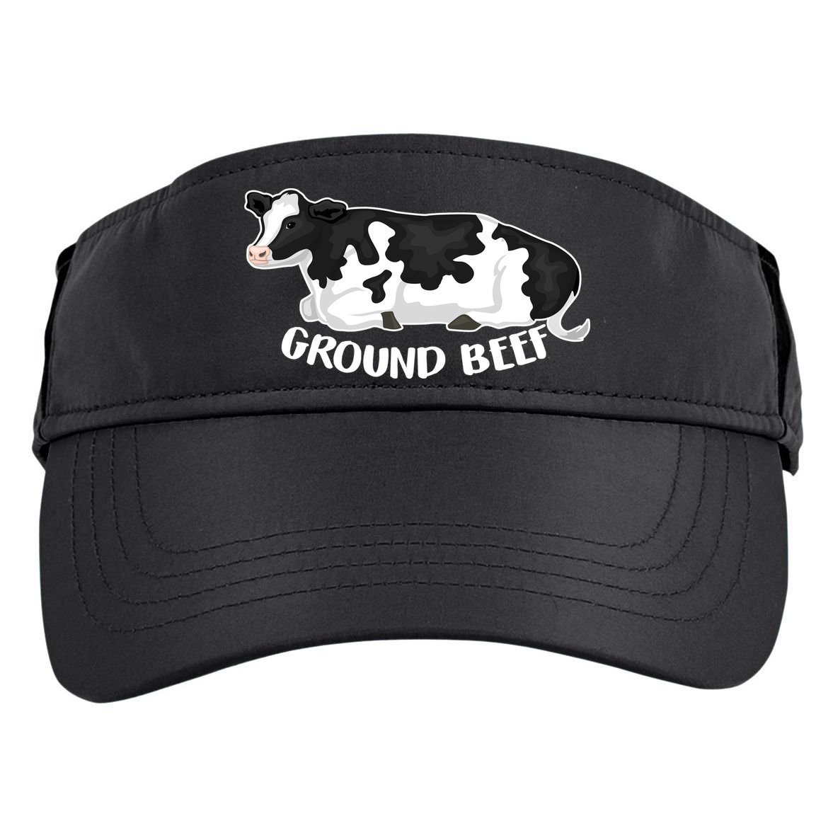Ground Beef Funny Cow Adult Drive Performance Visor