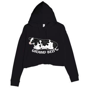 Ground Beef Funny Cow Crop Fleece Hoodie