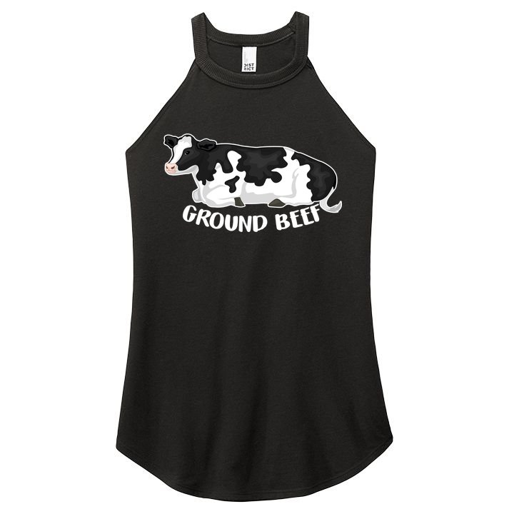 Ground Beef Funny Cow Women's Perfect Tri Rocker Tank