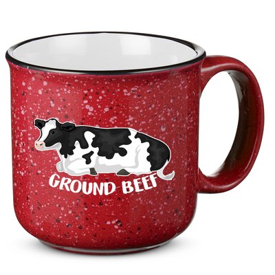 Ground Beef Funny Cow 15oz Campfire Ceramic Mug