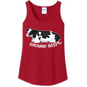 Ground Beef Funny Cow Ladies Essential Tank