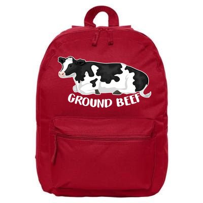 Ground Beef Funny Cow 16 in Basic Backpack