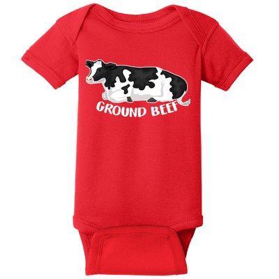 Ground Beef Funny Cow Baby Bodysuit