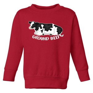 Ground Beef Funny Cow Toddler Sweatshirt