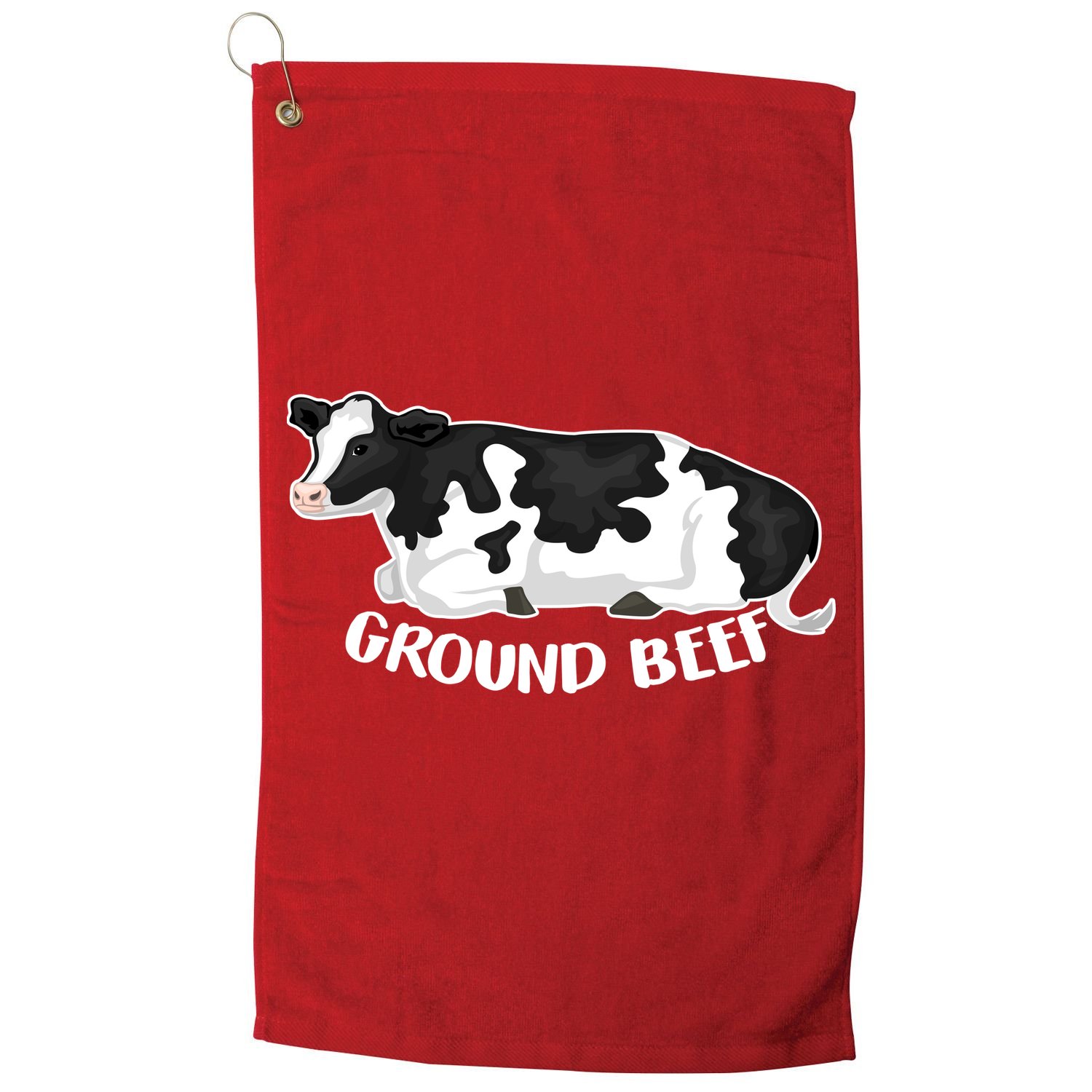 Ground Beef Funny Cow Golf Towel