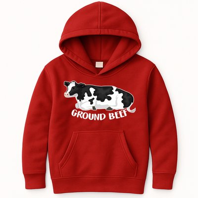 Ground Beef Funny Cow Kids Hoodie