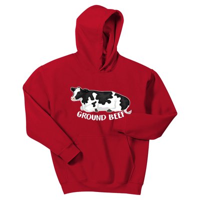 Ground Beef Funny Cow Kids Hoodie