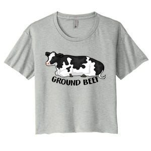 Ground Beef Funny Cow Women's Crop Top Tee