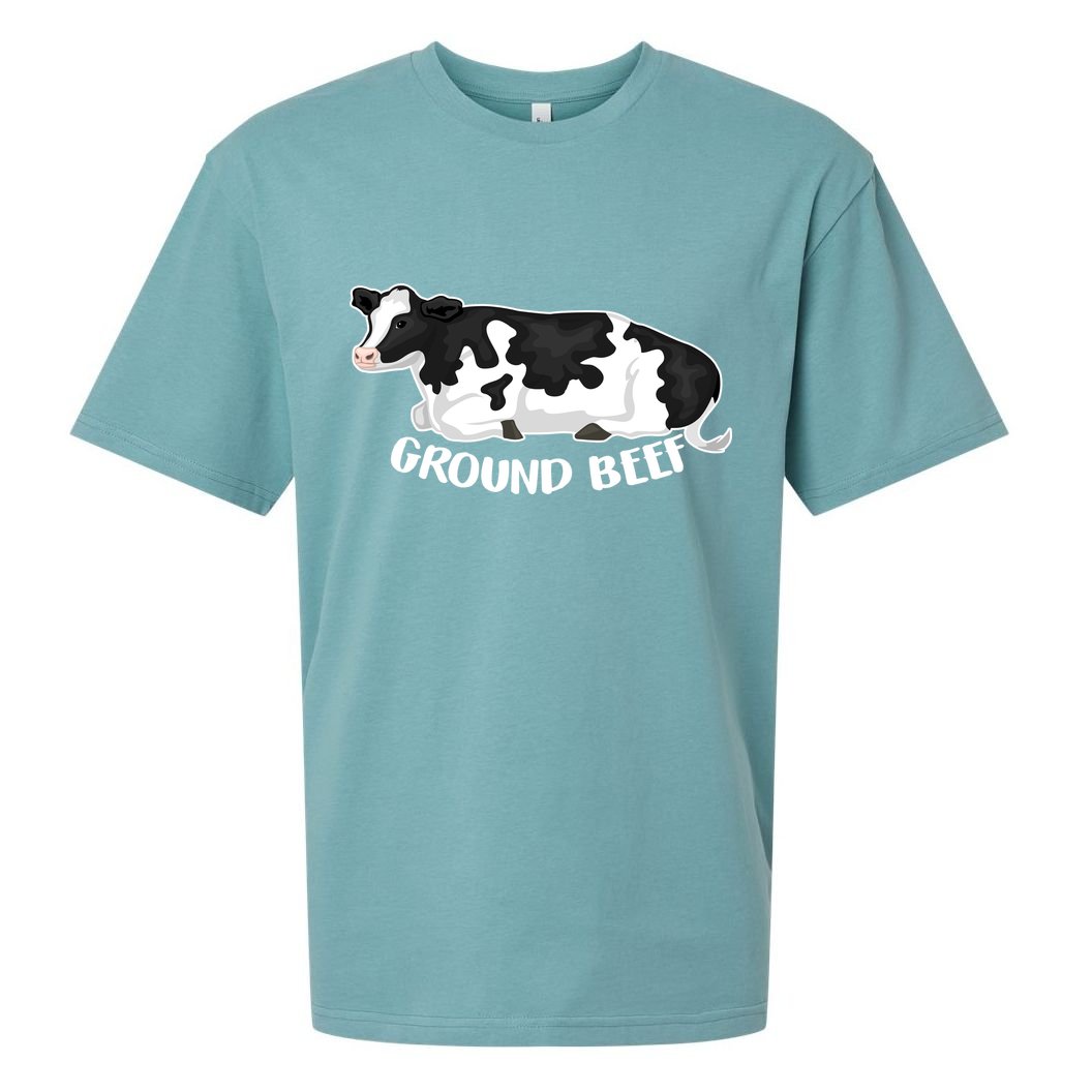 Ground Beef Funny Cow Sueded Cloud Jersey T-Shirt